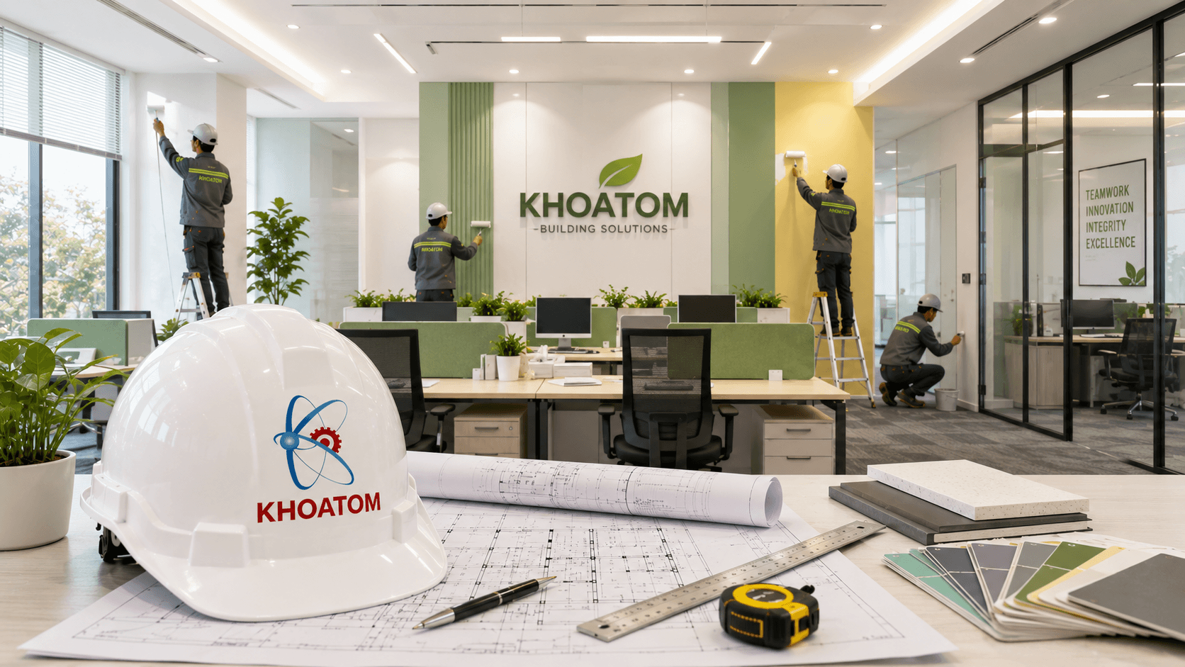 Hoàn thiện công trình xây dựng - dịch vụ điện mặt trời KHOATOM Khánh Hòa